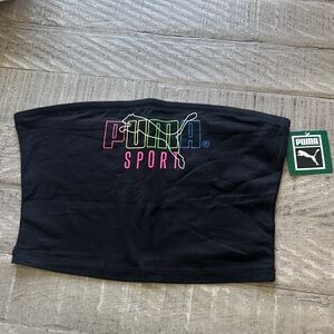 Puma Sport Bandeau Cotton Black Size XL NWT